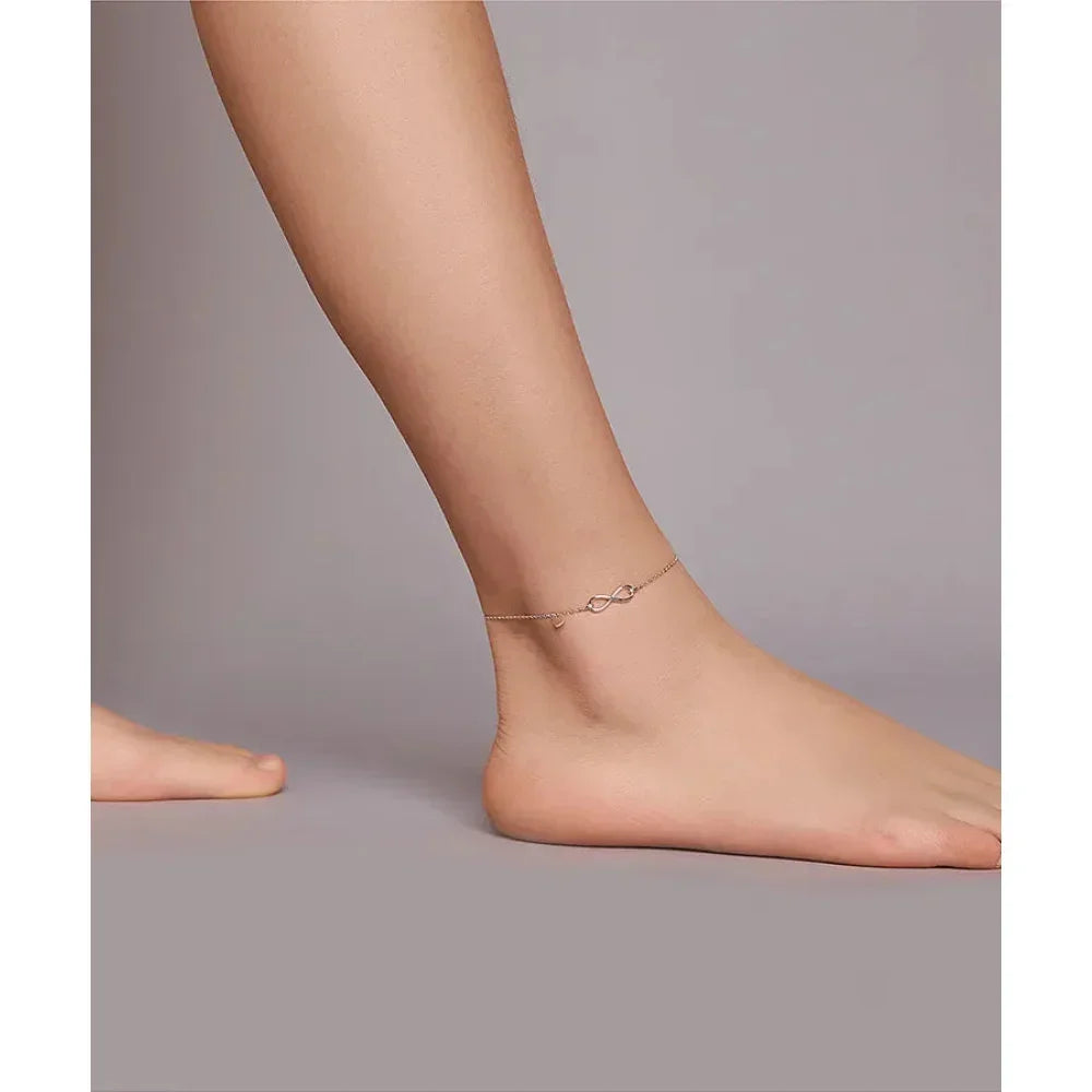 Le bracelet de cheville infini en argent sterling 925 "Endless Summer"