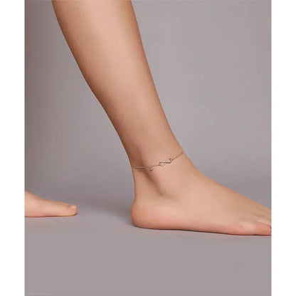 Le bracelet de cheville infini en argent sterling 925 "Endless Summer"