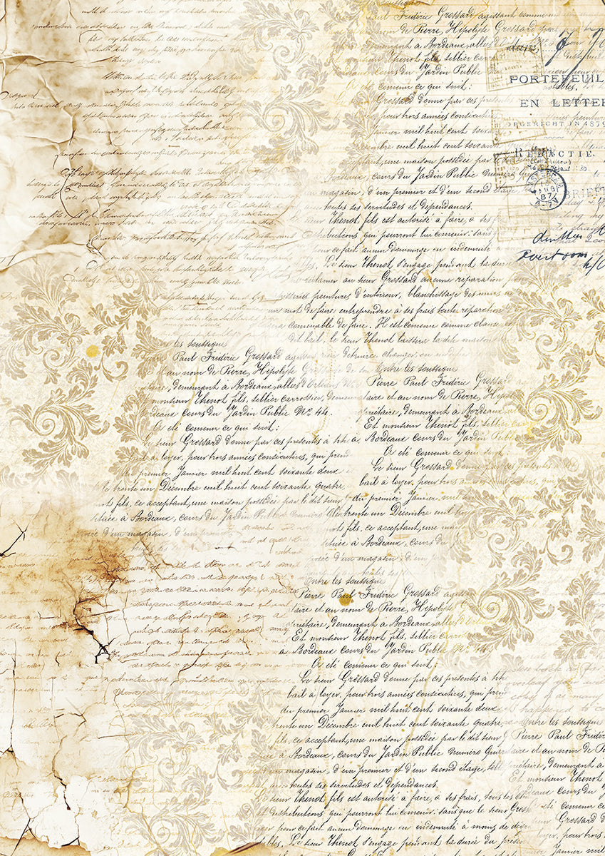 Papier de soie A4 6 pièces Un amour intemporel