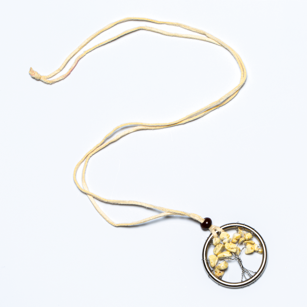 Collier Arbre de Vie avec Pierre Naturelle