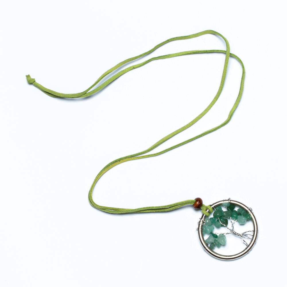 Collier Arbre de Vie avec Pierre Naturelle