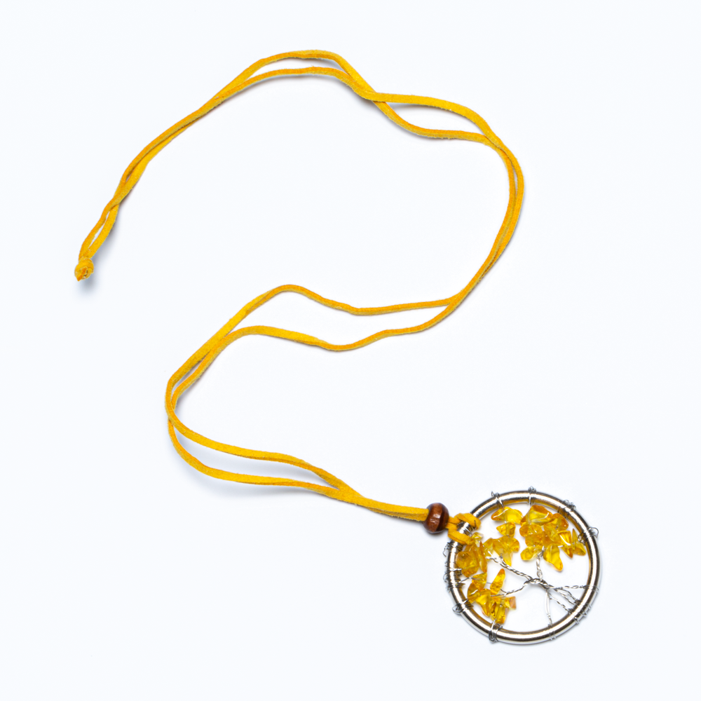 Collier Arbre de Vie avec Pierre Naturelle