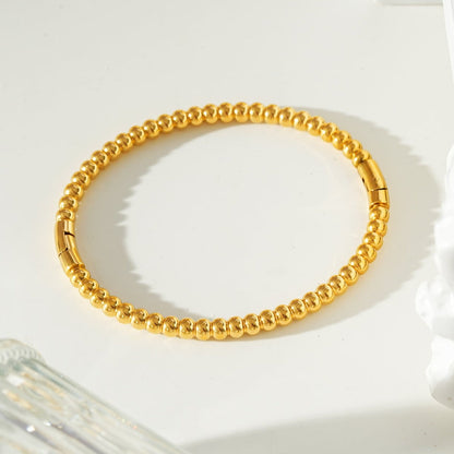 Style HANXI : Bracelet classique à billes en or
