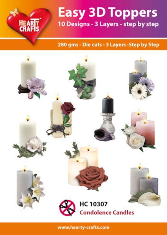 Hearty Crafts Bougies de Condoléances Décorations 3D Faciles
