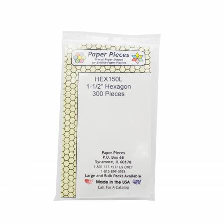Sachet de hexagones en papier 1-1/2 po 300 pces