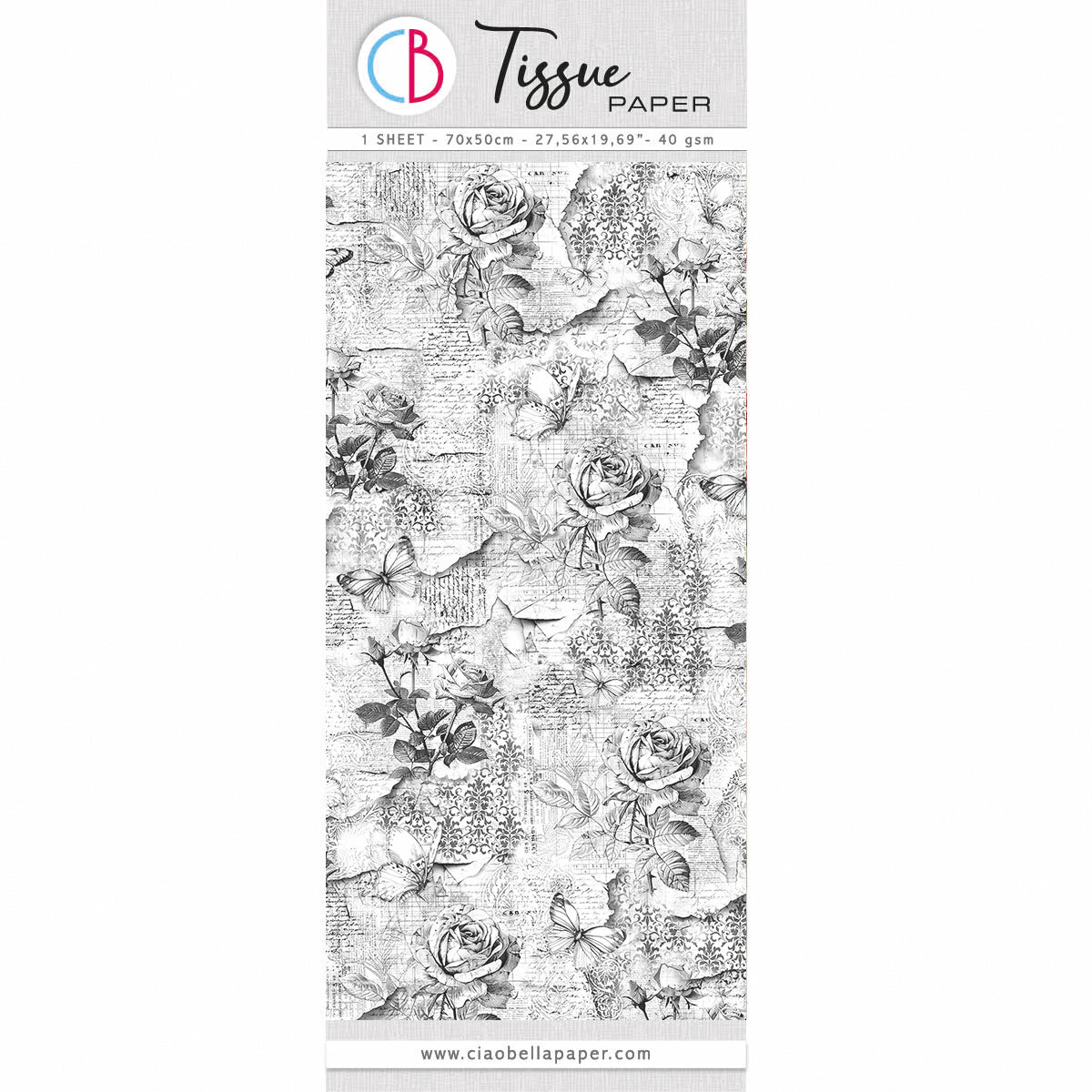 Papier de soie cm69x49 27,66"x19,29” Millefleur