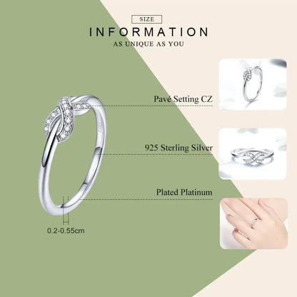 Bague infini en argent sterling (À jamais lié)