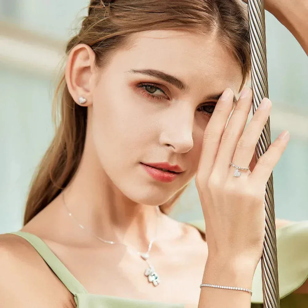 Bracelet de tennis en argent sterling avec oxydes de zirconium – Plaqué or 14K, réglable