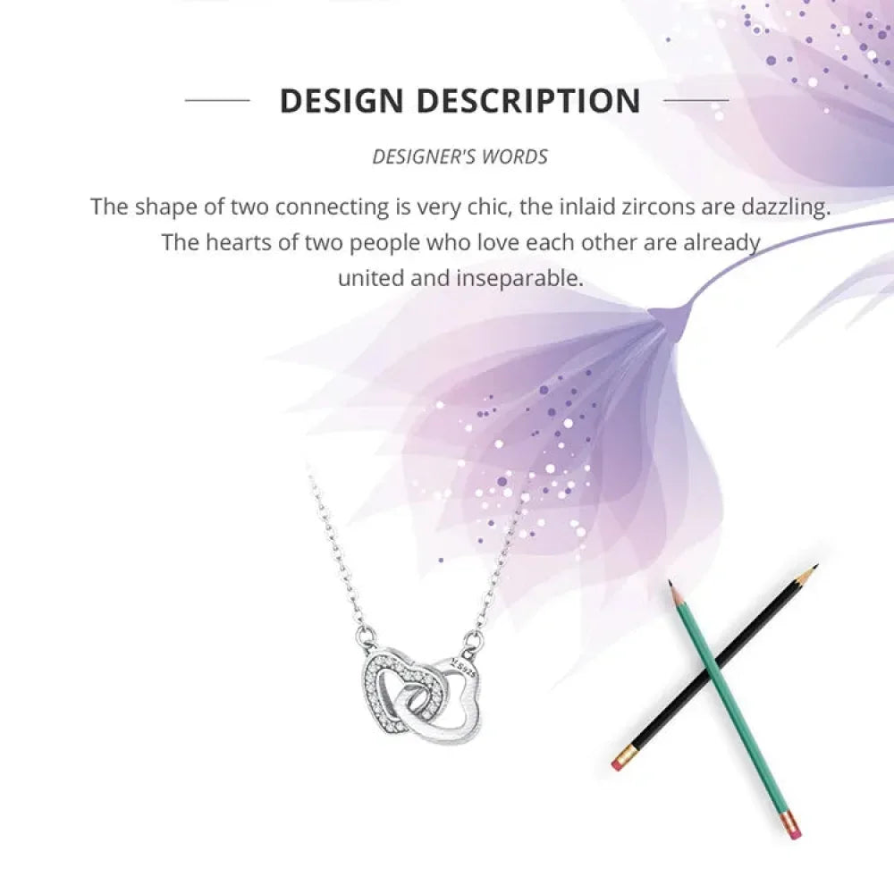 Collier avec pendentif cœur en argent sterling 925 - Cadeau idéal pour la Saint-Valentin