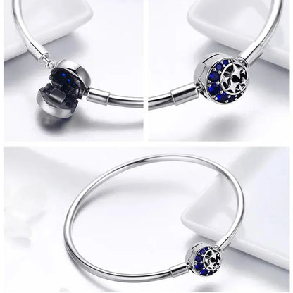 Bracelet jonc en chaîne serpent en argent sterling avec pavé de zircones cubiques