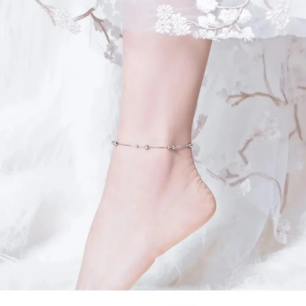 Le Bracelet de Cheville Minimaliste en Argent Sterling 925