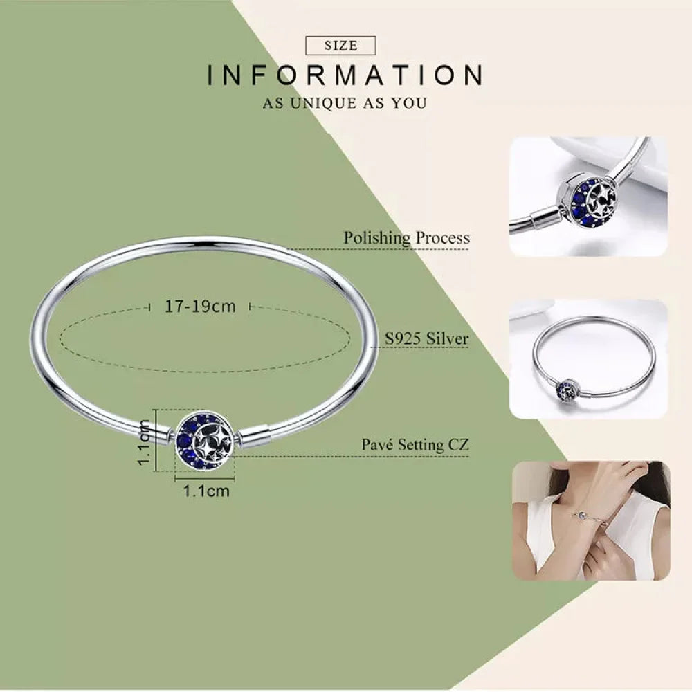 Bracelet jonc en chaîne serpent en argent sterling avec pavé de zircones cubiques