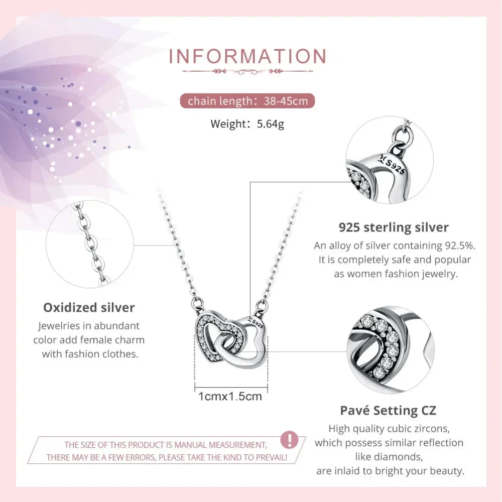 Collier avec pendentif cœur en argent sterling 925 - Cadeau idéal pour la Saint-Valentin