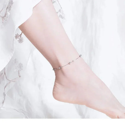 Le Bracelet de Cheville Minimaliste en Argent Sterling 925