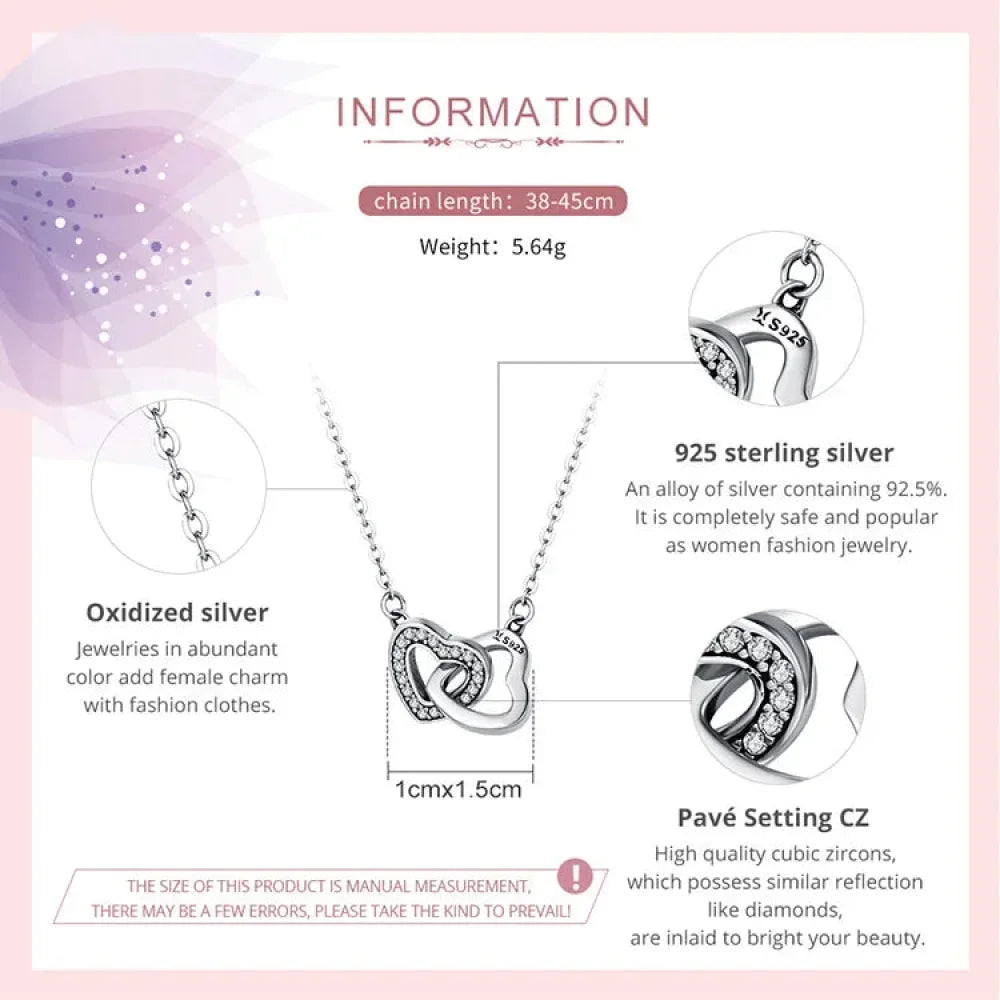 Collier avec pendentif cœur en argent sterling 925 - Cadeau idéal pour la Saint-Valentin