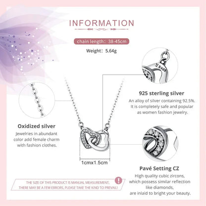 Collier avec pendentif cœur en argent sterling 925 - Cadeau idéal pour la Saint-Valentin