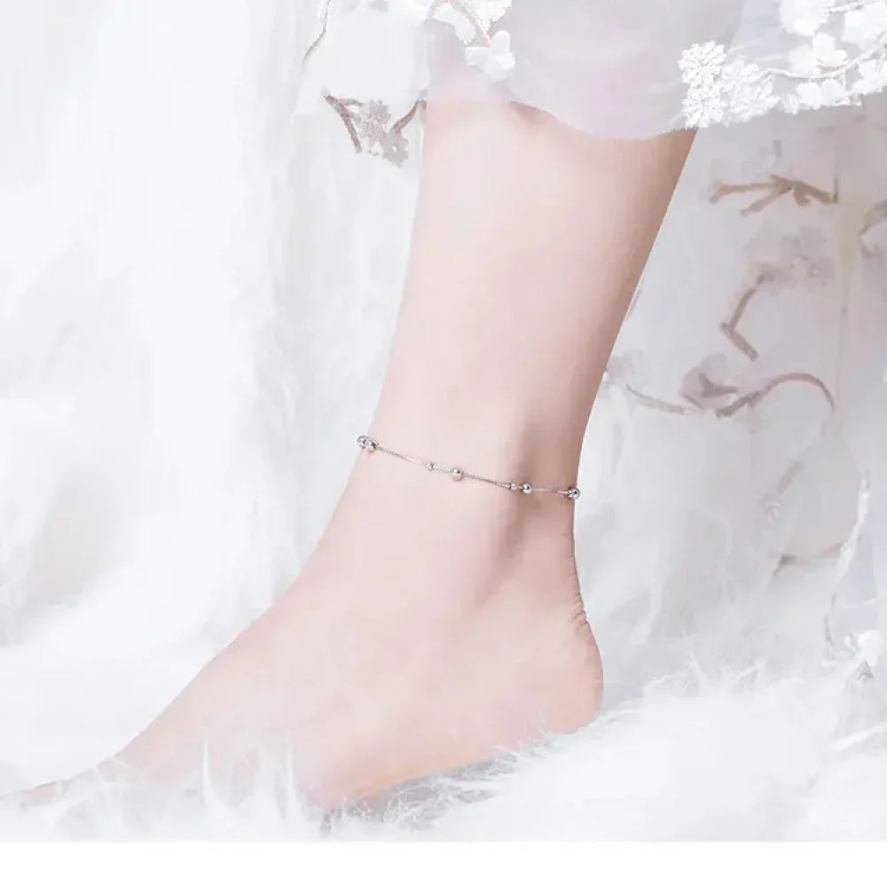 Le Bracelet de Cheville Minimaliste en Argent Sterling 925