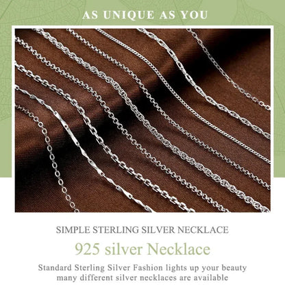 Élégance Intemporelle : Chaîne de Collier Ajustable en Argent Sterling 925 pour Femmes