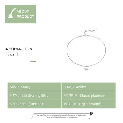 La Cheville Étoile Céleste en Argent Sterling 925