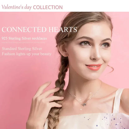 Collier avec pendentif cœur en argent sterling 925 - Cadeau idéal pour la Saint-Valentin