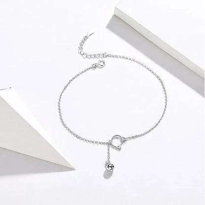 La Chevillère Chat & Clochette Fantaisie en Argent Sterling 925