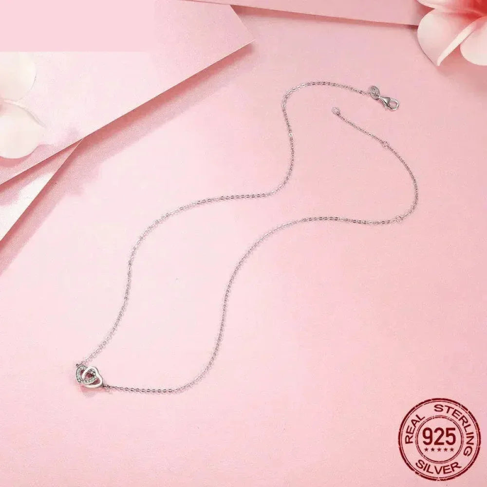 Collier avec pendentif cœur en argent sterling 925 - Cadeau idéal pour la Saint-Valentin