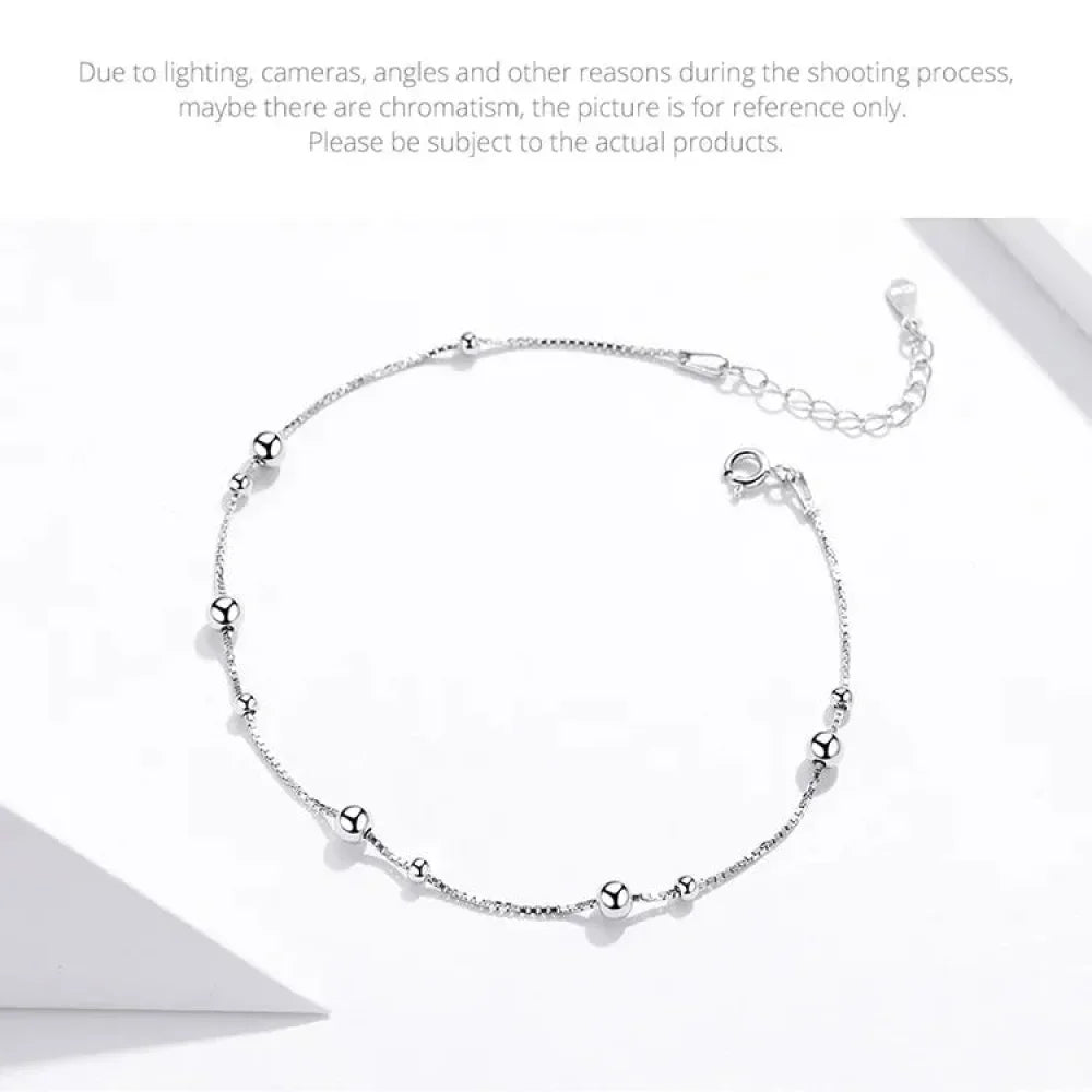 Le Bracelet de Cheville Minimaliste en Argent Sterling 925