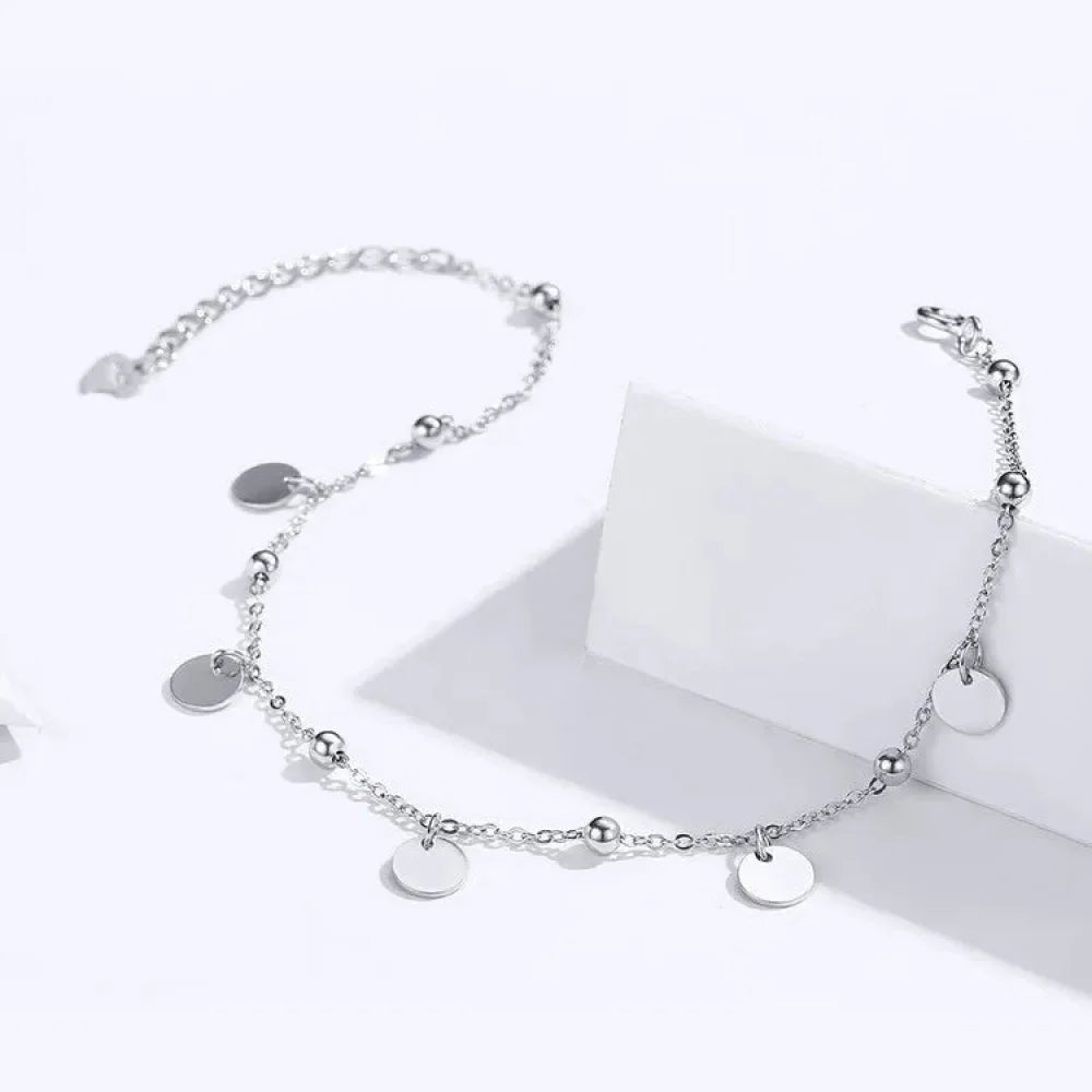 La chevillère moderne géométrique en argent sterling 925