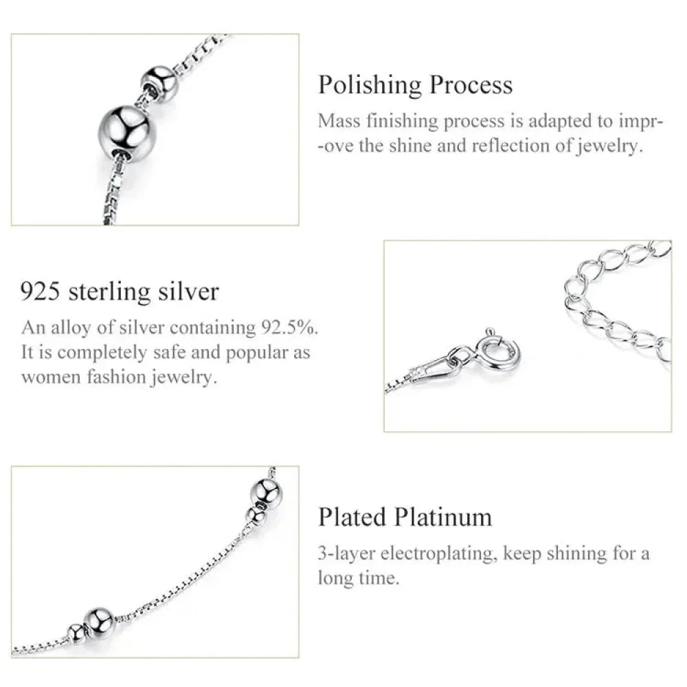 Le Bracelet de Cheville Minimaliste en Argent Sterling 925