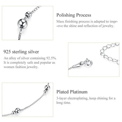 Le Bracelet de Cheville Minimaliste en Argent Sterling 925