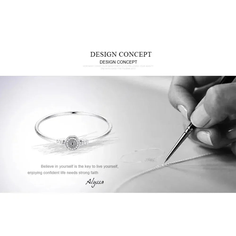 Bracelet jonc en chaîne serpent en argent sterling avec pavé de zircones cubiques