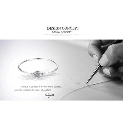 Bracelet jonc en chaîne serpent en argent sterling avec pavé de zircones cubiques