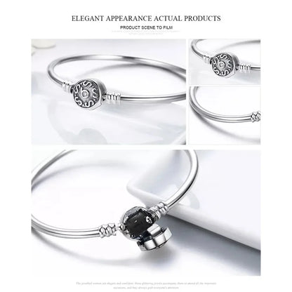Bracelet jonc en chaîne serpent en argent sterling avec pavé de zircones cubiques