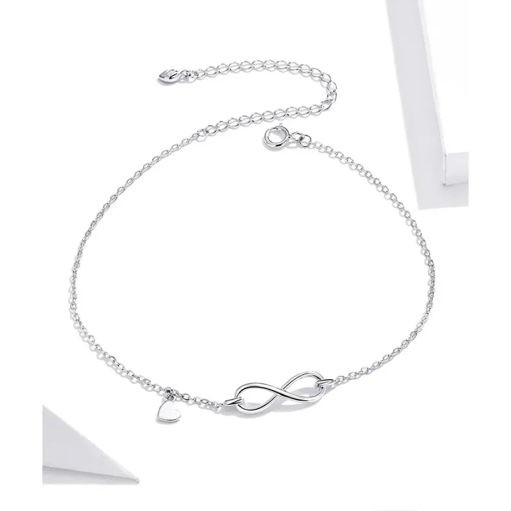 Le bracelet de cheville infini en argent sterling 925 "Endless Summer"