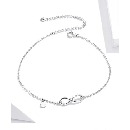 Le bracelet de cheville infini en argent sterling 925 "Endless Summer"