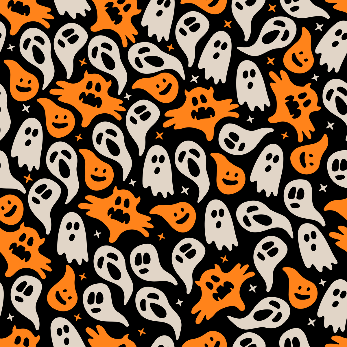 Motif de fantômes d'Halloween en flex thermocollant