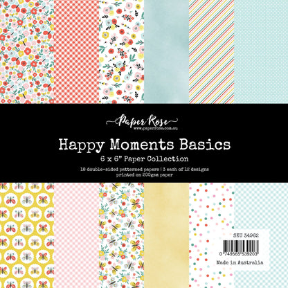 Collection de papiers Happy Moments Basics 6x6 34962