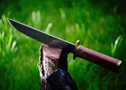 Ginza Steel Haruto-III Bowie Knife - 9" Blade with Leather Sheath