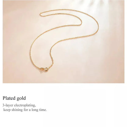 Collier chaîne basique en argent sterling 925 couleur or véritable - Sca016