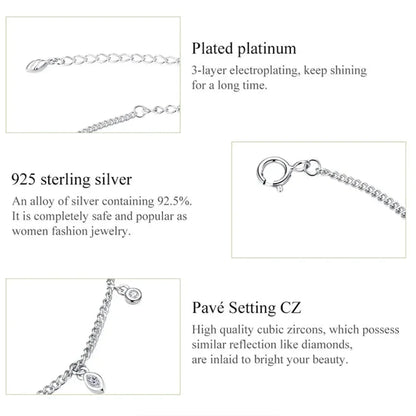 The Minimalist 925 Sterling Silver Tassel Anklet