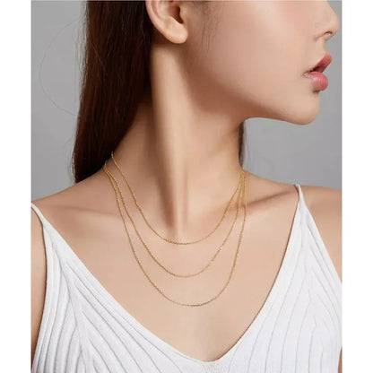 Élégance Intemporelle : Chaîne de Collier Ajustable en Argent Sterling 925 pour Femmes