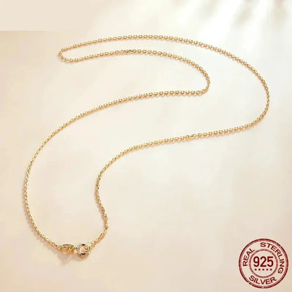 Élégance Intemporelle : Chaîne de Collier Ajustable en Argent Sterling 925 pour Femmes