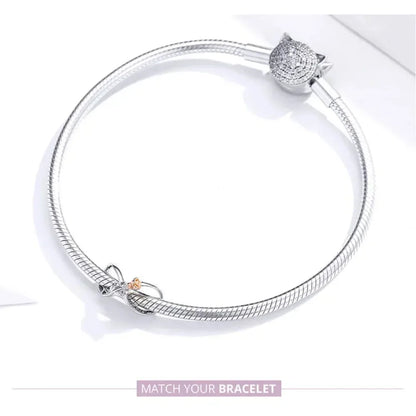 Breloques en argent sterling 925 avec cristaux 5A transparents en forme de cœur et de X pour bracelet et pendentif de collier