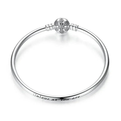Bracelet jonc en chaîne serpent en argent sterling avec pavé de zircones cubiques