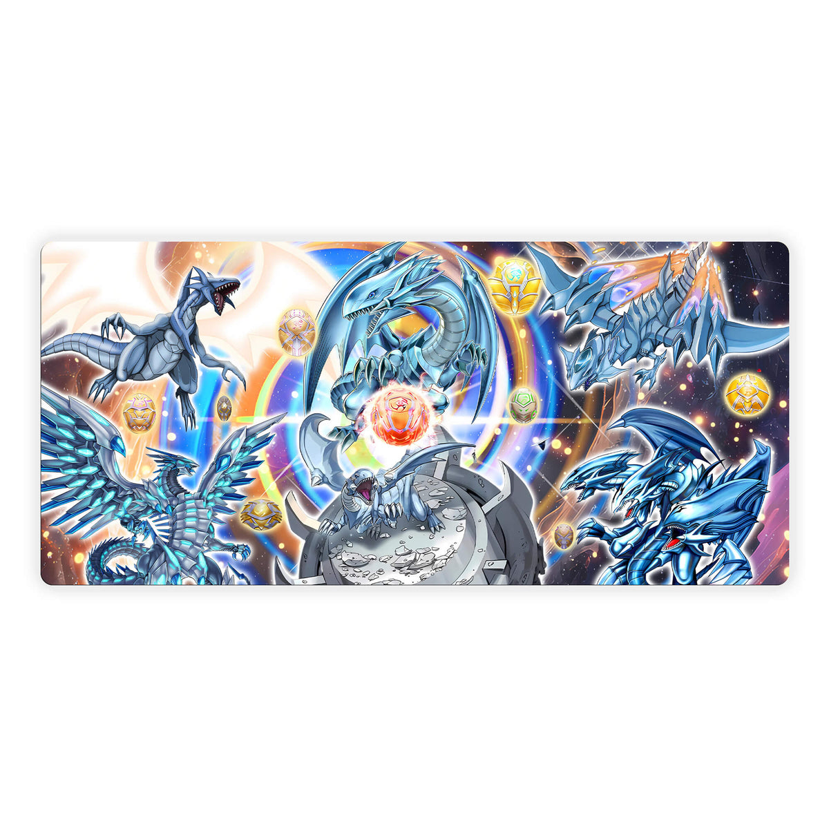 Tapis de Souris Dragon Blanc aux Yeux Bleus Sceaux Hérétiques