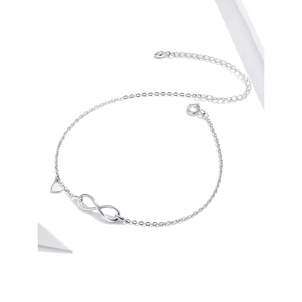 Le bracelet de cheville infini en argent sterling 925 "Endless Summer"