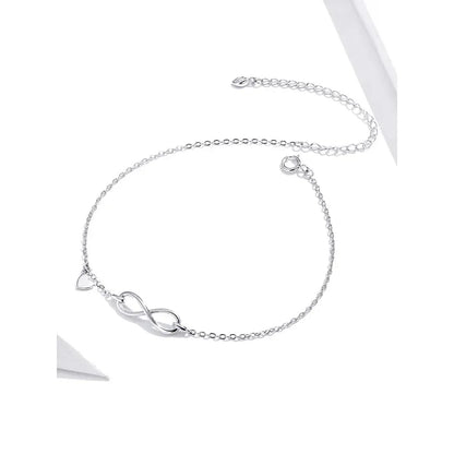 Le bracelet de cheville infini en argent sterling 925 "Endless Summer"