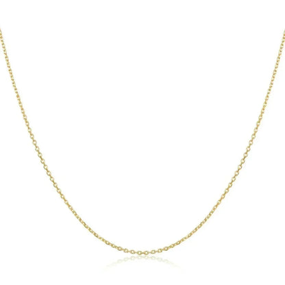 Collier chaîne basique en argent sterling 925 couleur or véritable - Sca016