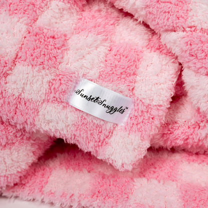 Cotton Candy Check Print Toddler Blanket