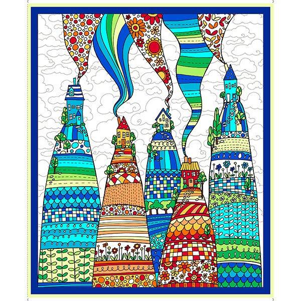 Quilting Treasures - Maison Sur Les Collines - Panneau